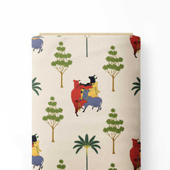 Godly Cows Print Fabric