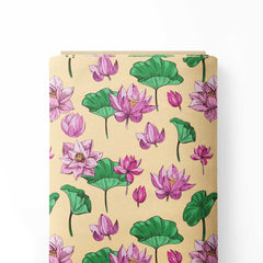 Lotus Field Print Fabric