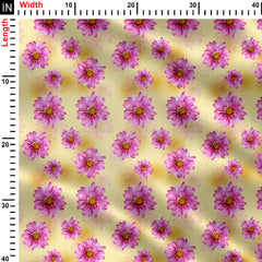 Pink Daisy Print Fabric