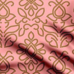 Blush Gold Bandhani Print Fabric