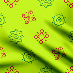 Traditional Green Bandhani Print Fabric