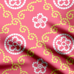 Exquisite Pink Bandhani Print Fabric