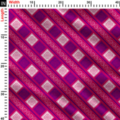 Magenta Bandhani Print Fabric