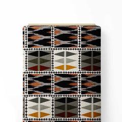 Geometric Ikat Blocks Print Fabric