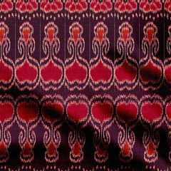 Traditional Red Pattern Print Fabric