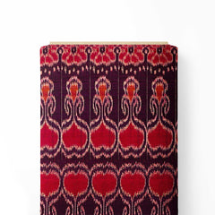 Traditional Red Pattern Print Fabric