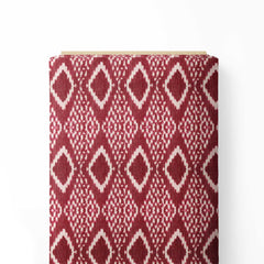 Maroon Diamond Print Fabric