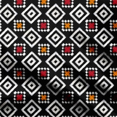 Midnight Geometric Print Fabric