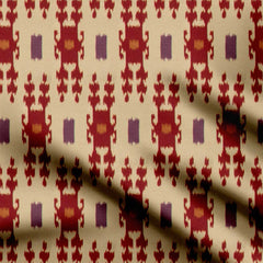 Beige ikat Print Fabric