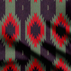 Violet Blaze Ikat Print Fabric