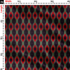 Violet Blaze Ikat Print Fabric