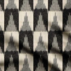 Monochrome Ikat Print Fabric