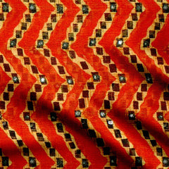 Vertical Zig Zag Print Fabric