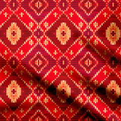 Crimson Diamonds Print Fabric