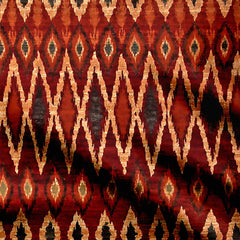 Earthy Ikat Print Fabric