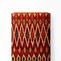 Earthy Ikat Print Fabric