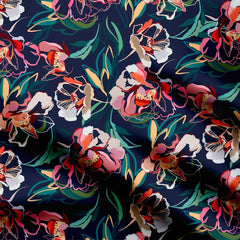 Floral Paint Print Fabric