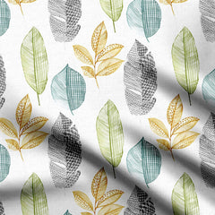 Painted leaves Print Fabric