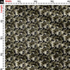 Ebony Tropical Print Fabric