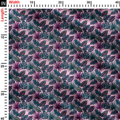 Pink Tropical Jungle Print Fabric