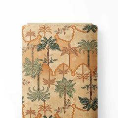 Vintage Palm Tree Print Fabric