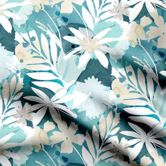 Watercolor Plumeria Print Fabric