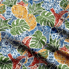 Abstract tropical leaves Print Fabric