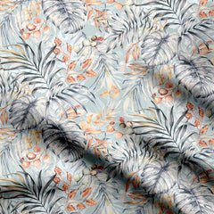 Snow Tropical Print Fabric