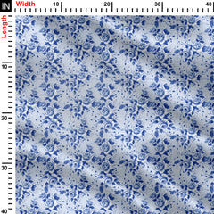 Indigo Blooms Print Fabric