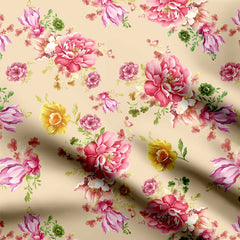 Rose Bouquet Print Fabric