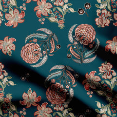 Bouquet Flowers Print Fabric