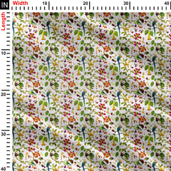 Parrot Garden Print Fabric