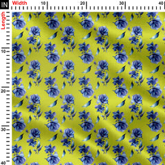 Retro Flower Vector Print Fabric