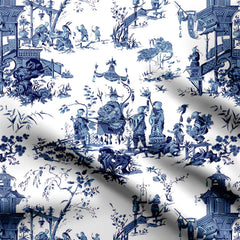 Classic Toile Print Fabric