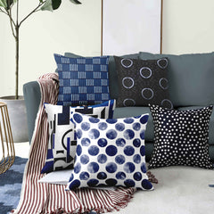 Geometric-Oasis Set of 5 Cushions