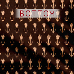Brown kalamkari floral Kurta & Bottom Women Set (Unstitched)