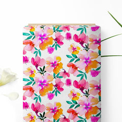 Bright florals Satin Fabric