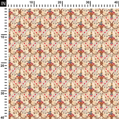 Cotton 1 Meter Krishn Print Fabric