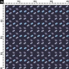 Cotton 2 Meters Eyes Print Fabric