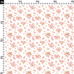 Red Flowers Crepe Fabric