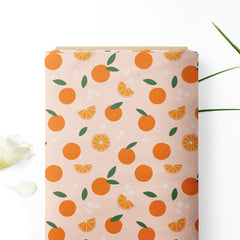 Sweet oranges Cotton Fabric