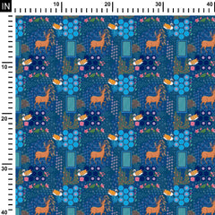 Cotton 1 Meter Collection Chaukhat Print Fabric