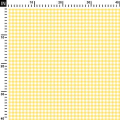 Rayon 1 Meter Yellow Gingham Checks Print Fabric