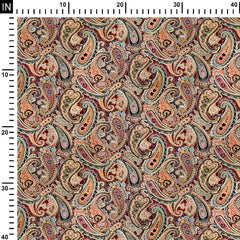 Group paisley Crepe Fabric