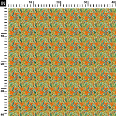 Cotton 1 Meter Tropical leaf Print Fabric