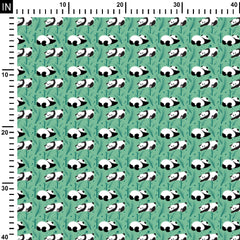 Cotton Poplin 4 Meters Sleeping Pandas Print Fabric