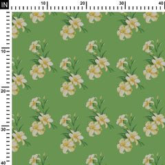 White lilies1 Cotton Fabric