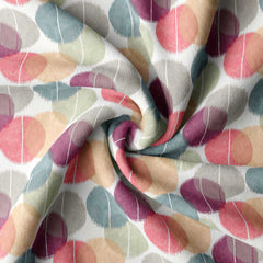 Gitched half circles Satin Linen Fabric Co-Ord Set