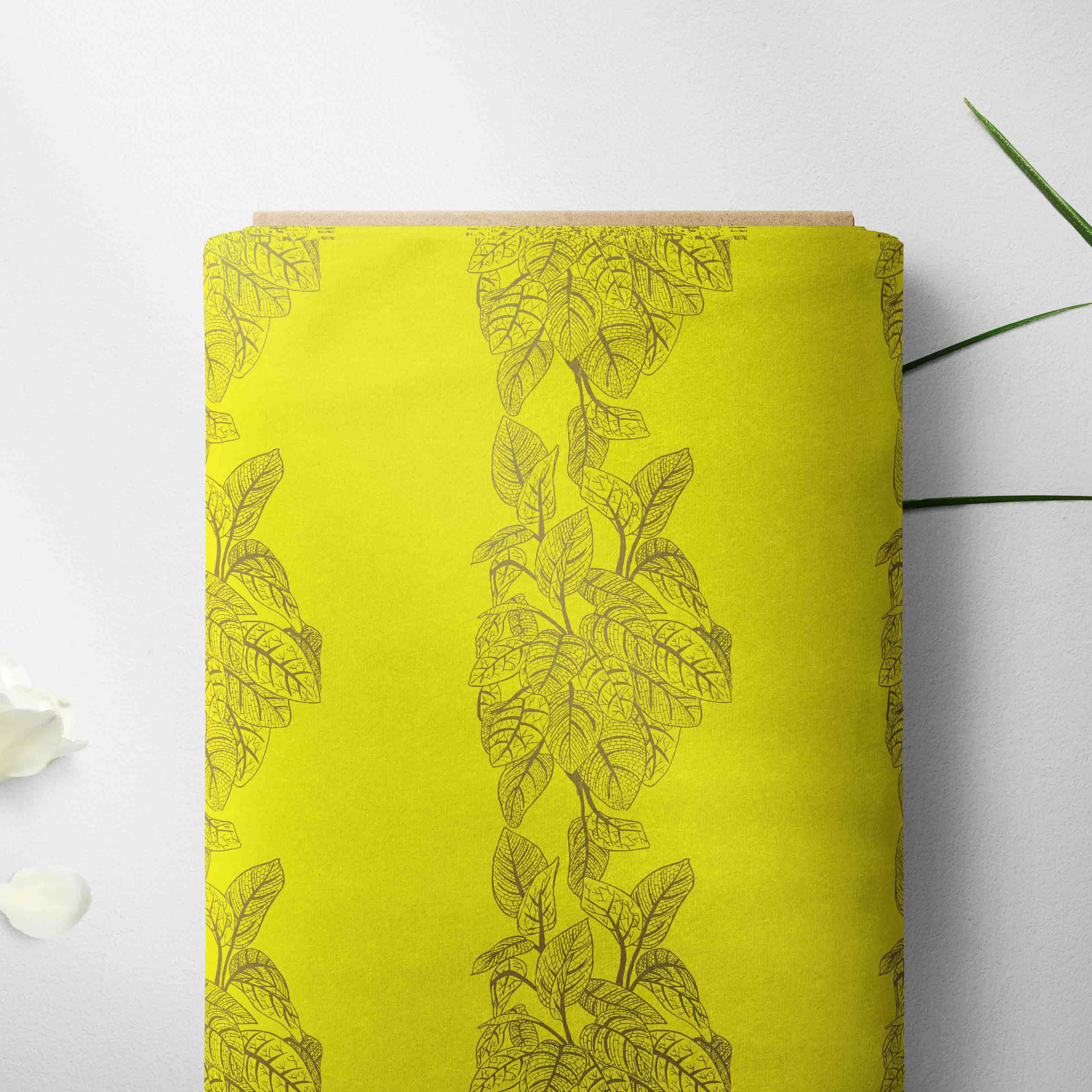 Leaves texture yellow-402138, All Designs, Chinnon Chiffon, cotton, Cotton Canvas, Cotton Poplin, Cotton Satin, Crepe, FEATURED ARTIST DESIGNS, Giza Cotton, Leaf, Light Chiffon, Modal Satin, Muslin, Natural Crepe, Neharika Rani, Organic Cotton Bamboo, Organza, Organza Satin, Organza Satin (Polyester), pashmina, Poly Canvas, Poly Cotton, Pure Linen, Rayon, Satin, Satin Linen, Velvet Velure, Viscose Dola Silk, Viscose Georgette-Symplico