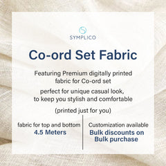Glitch ikat Silk Satin Fabric Co-Ord Set